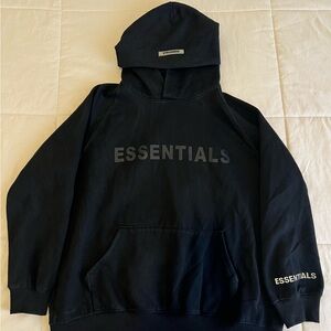 Essentials Black Hoodie for Men